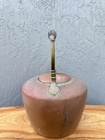 Vintage Large Copper   Brass Kettle     Handcrafted Rustic Farmhouse Decor