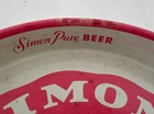 Vintage Simon Pure Beer old Abbey Ale 13  Metal Bar Tray Buffalo  Ny Pink