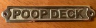 Brass Poop Deck Sign Nautical Boat Ship Plaque Maritime Yacht Bathroom Decor New