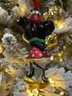 Vintage Disney Blown Glass Minnie Mouse Christmas Ornament  5 X 2 X 1 In 