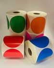 6 Rolls Of 500 3  Round Variety Pack Color Coded Inventory Dots Labels Stickers