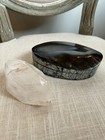 Good Witch Wooden Runes Set In Mop Abalone Mosaic Shell Box   Quartz Crystal