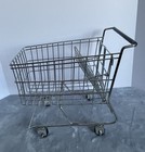 Vtg Mini Chrome Metal Shopping Cart Doll Size Toy Pretend Play Toddler Grocery