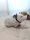 Mackenzie Childs Art Pottery Hand Painted Piggy Bank