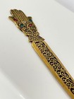 Brass Inlaid Israel Dagger Or Letter Opened 8 25  Reduced