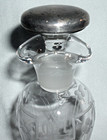 Watson Cut Glass Oil vinegar Sterling Stopper Cruet  7 25  High   no Monogram