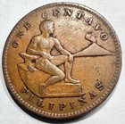 1921 Philippines 1 Centavo  Vf Scratches Us Administration 
