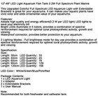 12 -48  Led Light Aquarium Fish Tank 0 5w Full Spectrum Plant Marine Black