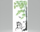 Japanese Cotton Tenugui Hand Towel Headband Bento Cloth 2 Cats 32  X 13 5 