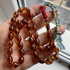 Natural Baltic Amber 18g  Islamic Prayer Rosary Olive 33 Beads Tasbih Misbaha