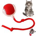 Automatic Rolling Ball Smart Cat Dog Toy Electric Pet Self-moving Kitten  red 