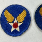 Vintage Wwii Army Air Force Patch X2 Gold Wings White Star Red Circle Military