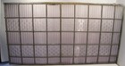 Antique 36x19 Inch Luxfer Prism Glass Tile Leaded Window Panel Wave   Rain Drop