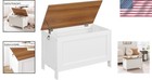 Retro Wooden Toy Box With Safety Hinge  White walnut