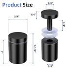 20-pack Black Standoff Screws For Acrylic Signs  3 4 In X 1 In  Stainless Steel