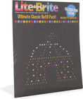 Lite-brite Magic Screen Set Pegs Templates Storage Tray Light Bright Box With 10