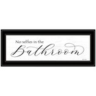 No Selfies In The Bathroom 3 Black Framed Print Bathroom Wall Art