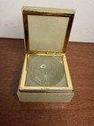 Vintage Alabaster Hand Carved Jewelry Trinket Box Made In Italy