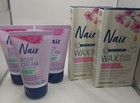 2 X Nair Wax Ready Strips 8 Pack   3 X Nair Body Cream 2 Oz Travel Size Lot 