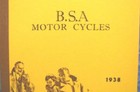 1938 B S A Motor Cycle Sales Book  With All Models Plus Side  Cars   Illustrated