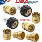 8pcs Pressure Washer Adapter Set Quick Connect Fitting For Power Washer Gun hose