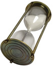 5 5-inch Yellow Antique Brass Sand Timer Hourglass     Vintage 5-minute Sand Timer