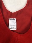Vtg 60 s 70s  Infant Red Velvet Overall Romper Size 12m Bx62