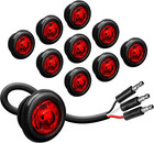 10pc 3 4 Inch Round Trailer Led Marker Light 3 Wire turn Brake Tail Lights Set