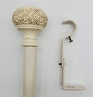 Scroll Knob 1  Adjustable Curtain Rod - Two Sizes  Three Colors