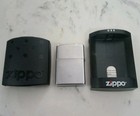 2001 Zippo Lighter    budweiser King Of Beers    Chrome Finish W case   Papers 