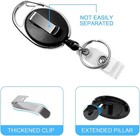 2 Pack Retractable Id Badge Holder Lanyard Heavy Duty Reel Keychain Clip Id Card