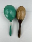 Handmade Genuine Mexico Mexican Wooden Maracas Shakers Lot  2 