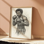 Apollo Creed Rocky Balboa Drawing Print Portrait Sketch 8  X 10  Print Wall Art