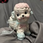 Vintage 1950s Baby Lamb sheep Planter Pink blue yellow With Bow Ceramic- See Pic