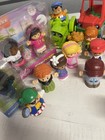 Huge Lot Of 56 Fisher Price Little People Mixed Figures Animals Pets Vehicles 