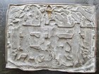 Antique 19th C  French Bronze Figural Pastoral Relief Plaque Country Village