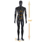 73  Black Male Mannequin Full Body Maniquine Model Stand Adjustable Metal Base