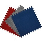 Carpet Top Interlocking Mats 100 Sq Ft Red Trade Show Puzzle Tiles Floor Mat