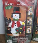 Lot Of 2 Bucilla Christmas Felt Topper Kits Reindeer Snowman  2002 Nip