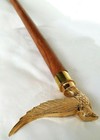 Vintage Bird Antique Walking Cane Wooden Brown Walk Stick Brass Handle Men Gifts