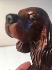 Antique Vintage Black Forest Wood Carved Dog Cocker Spaniel Hunter On Base