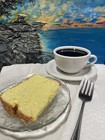 Realistic Faux Fake Food Dessert Lemon Sunrise Cake Slice Display Prank Prop