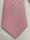 Mens Pink Herringbone Wedding Necktie Groomsmen Silver Jacquard Silk Tie New