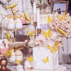 Saoropeb 3d Butterfly Wall Decor - 48 Pcs  4 Styles  3 Sizes  48 Gold