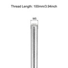 4pcs Fully Threaded Rod M5x100mm 0 8mm Pitch 304 Stainless Steel Right Hand