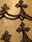 Pair Of Cast Iron Fence Toppers  Victorian gothic Style