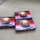 Lot Of 3 - Tdk 120mp Premium 8mm 120 Minute Camcorder Video Cassettes P6-120mp