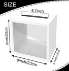 White Gift Card Box With Clear Window  Elegant Holder For Wedding Birthday Party