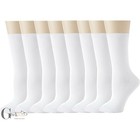 3 6 9 12 Pairs Mens White Athletic Sports Cotton Work Crew Socks Size 9-11 10-13