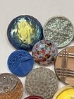 Fun   Colorful Vintage Lot Of 32 Glass Buttons - 1 2  To 1-1 4   z8 